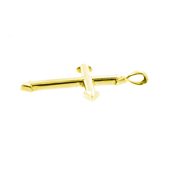 14k Yellow Gold Cross Pendant Archer - Mander Jewelry