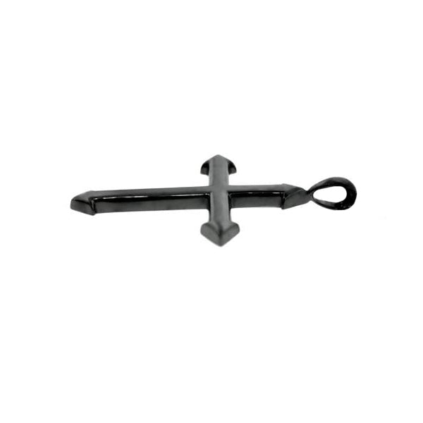Blackened Silver Cross Pendant Archer for Men - Mander Jewelry