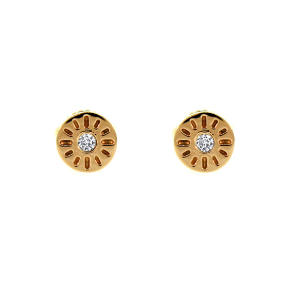 18k Rose Gold Diamond Earrings Timeless - Mander Jewelry