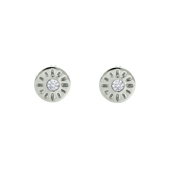 18k White Gold Diamond Earrings Timeless - Mander Jewelry